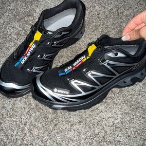 Salomon Black and Silver Running Shoes